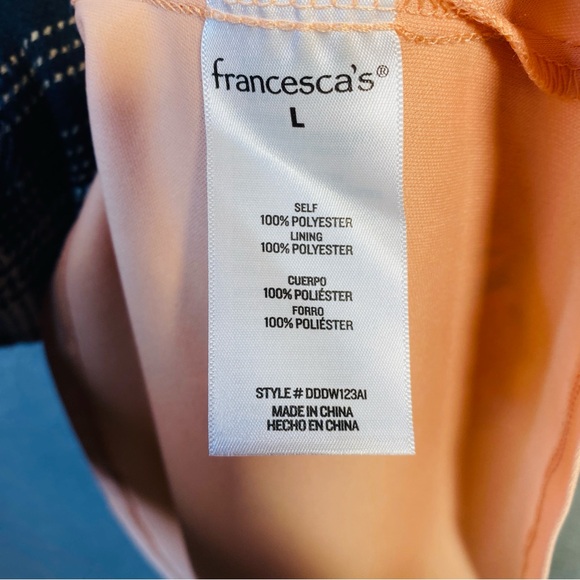 NEW Blue Rain Francesca’s Large Women’s Off The Shoulder Tie Back Mini Dress - Picture 4 of 8